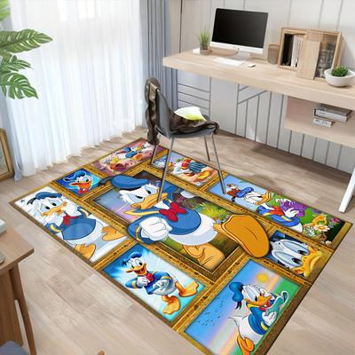 Donald Duck Adventures Carpet For Playroom Bedroom Living Room Sofa Home Decorkids Game Area Rug Nonslip Floor Mat