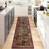 Tapis résistant aux taches motif léopard Chambre à coucher Tapis de chevet Couloir Tapis de sol de fenêtre Décoration de maison Été