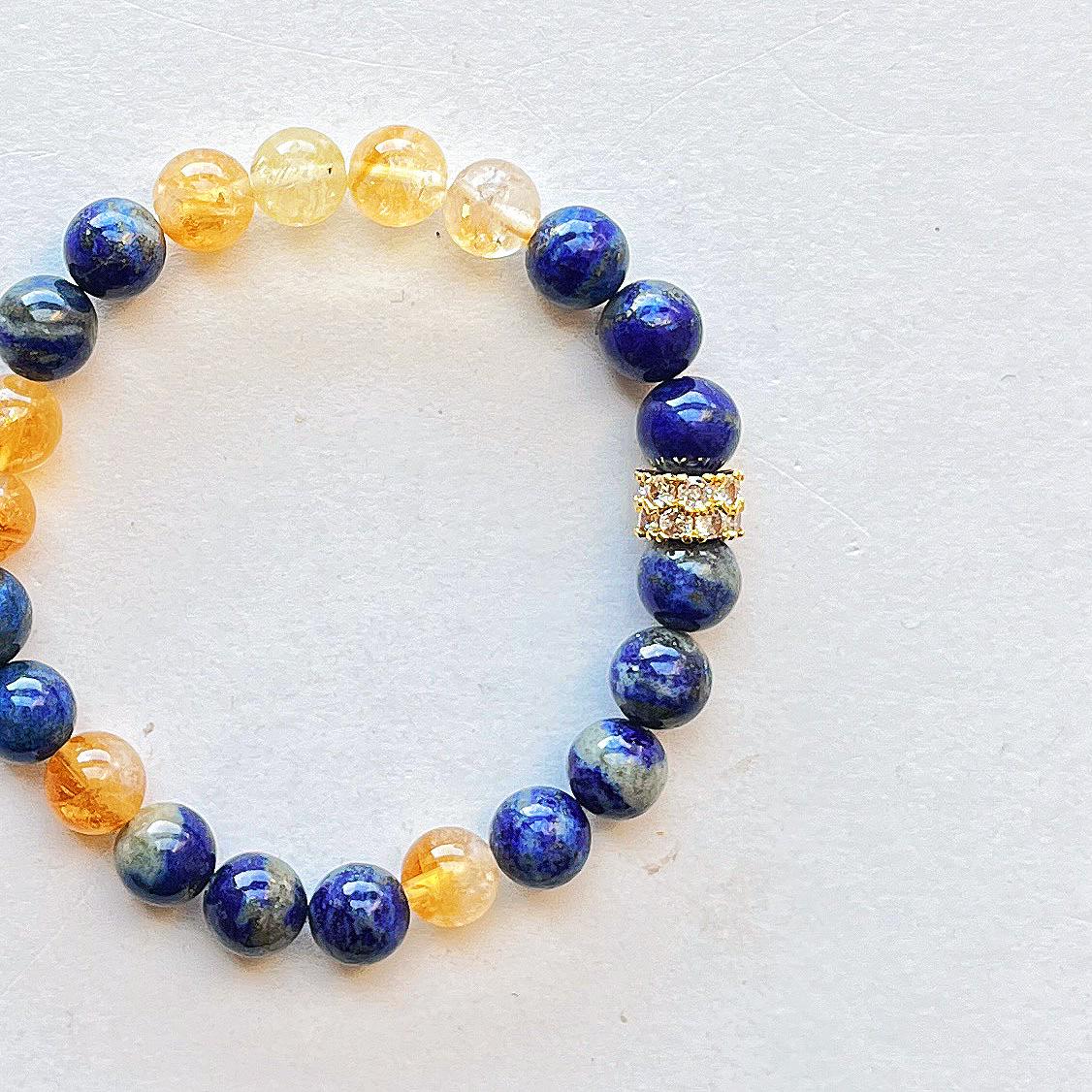 High Quality Retro Natural Citrine Lapis Lazuli Bracelet Bracelet For Women