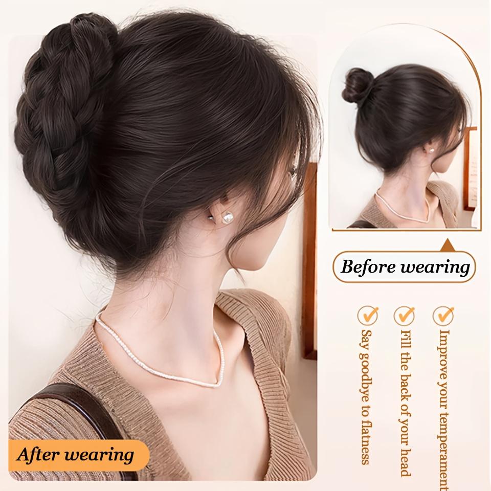 Luxurious Braided Buns Hair Extension Claw Clip For Women With Twist Clip For Daily Wear Hair Bun For Women