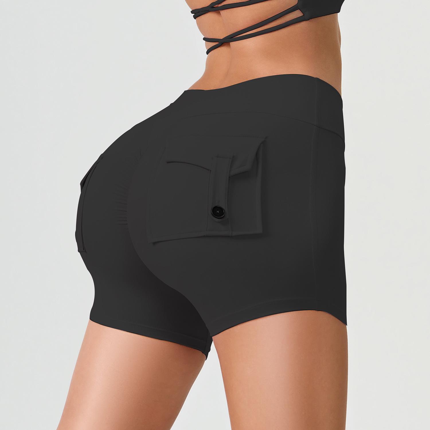 

Jiuyi Women s Peach Running & Yoga Hip-Lift Shorts for Medium-High Intensity Workouts M чорний