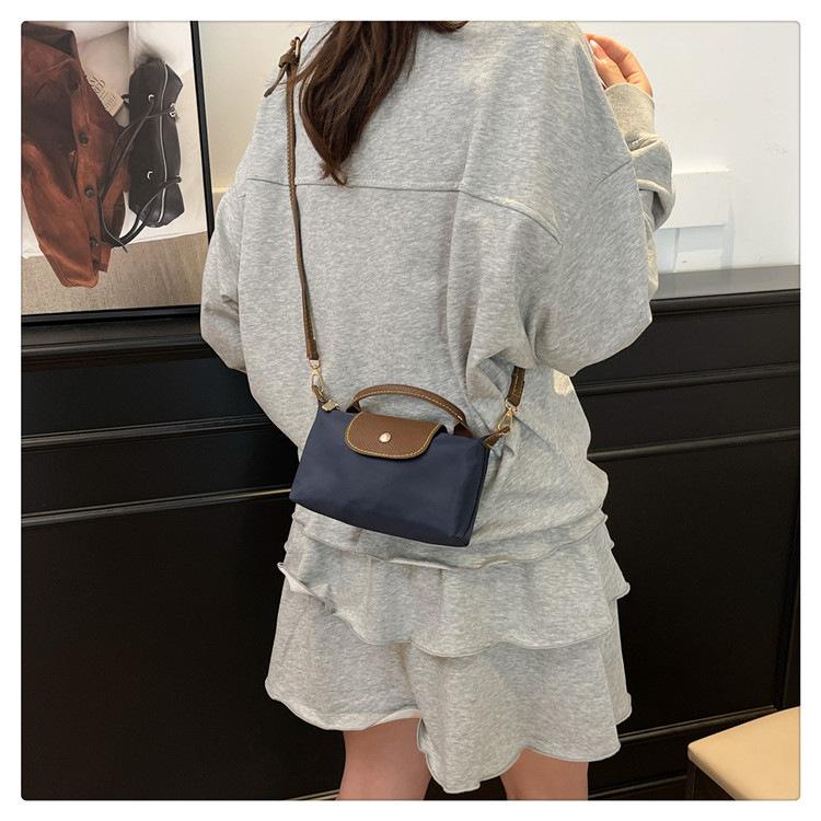 Neue Farbe Block Canvas Knödeltasche für Damen Lässig Outdoor Quadratisch Crossbody Schulter Handtasche KTB