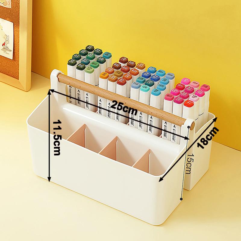 Large Capacity Multifunctional Storage Holder School Office Portable Pen Holder Storage Box Desktop Sundries Storage Basket