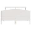 Vidaxl Bed Frame Without Mattress, White, 120X200 Cm, Pine Wood