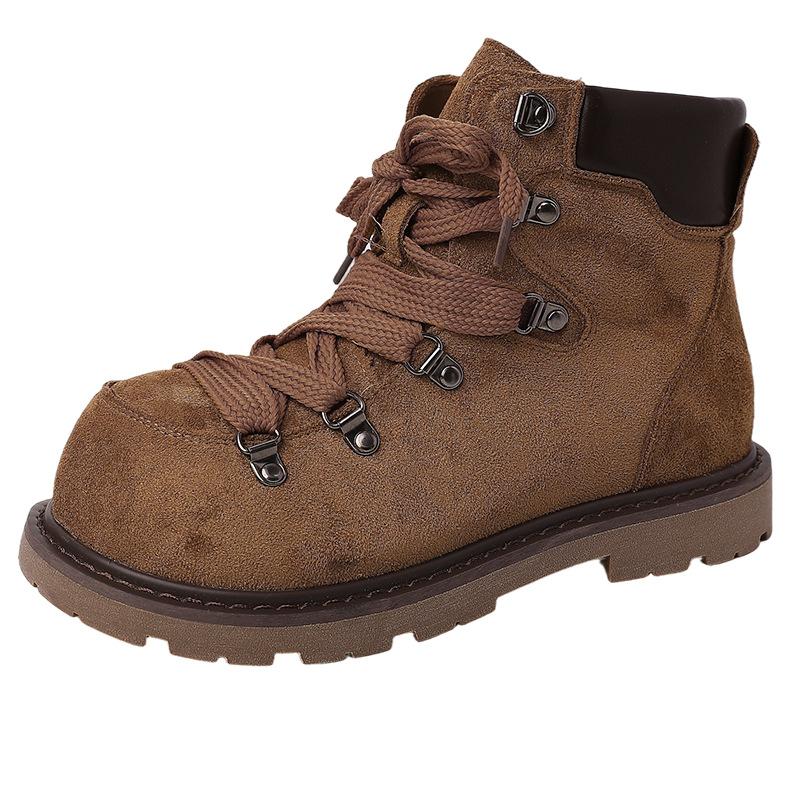 Retro British style thick-soled heightening Martin boots for women's 2025 autumn and winter new Mori literary and artistic style versatile fashion