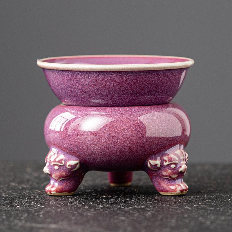 Luxury Ice Crackle Ceramic Kung Fu Tea Set with Gaiwan Teapot - Elegant Gift Box Included