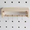 Universal Solid Wood Pegboard Shelf & Display Hanger