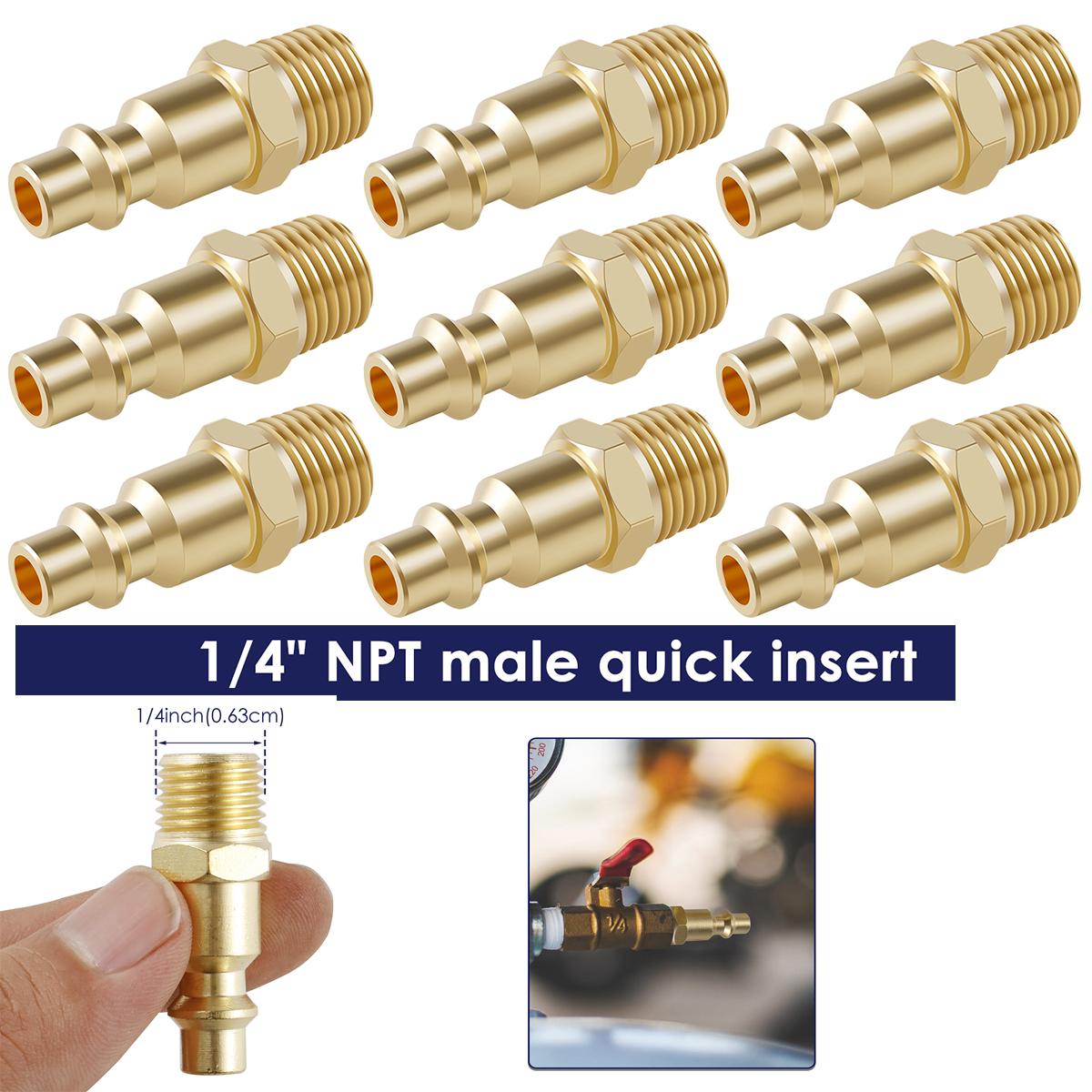 

Трубка шланга повітряного компресора Пневматична пряма труба Шланг насоса повітряного компресора зі швидкісним з’єднувачем 1/4-дюймовий перехідник заглушок з зовнішньою різьбою