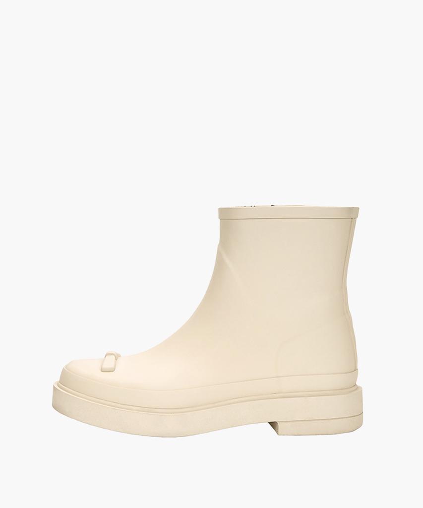 Margesherwood Ribbon Rubber Boots Short_Ivory