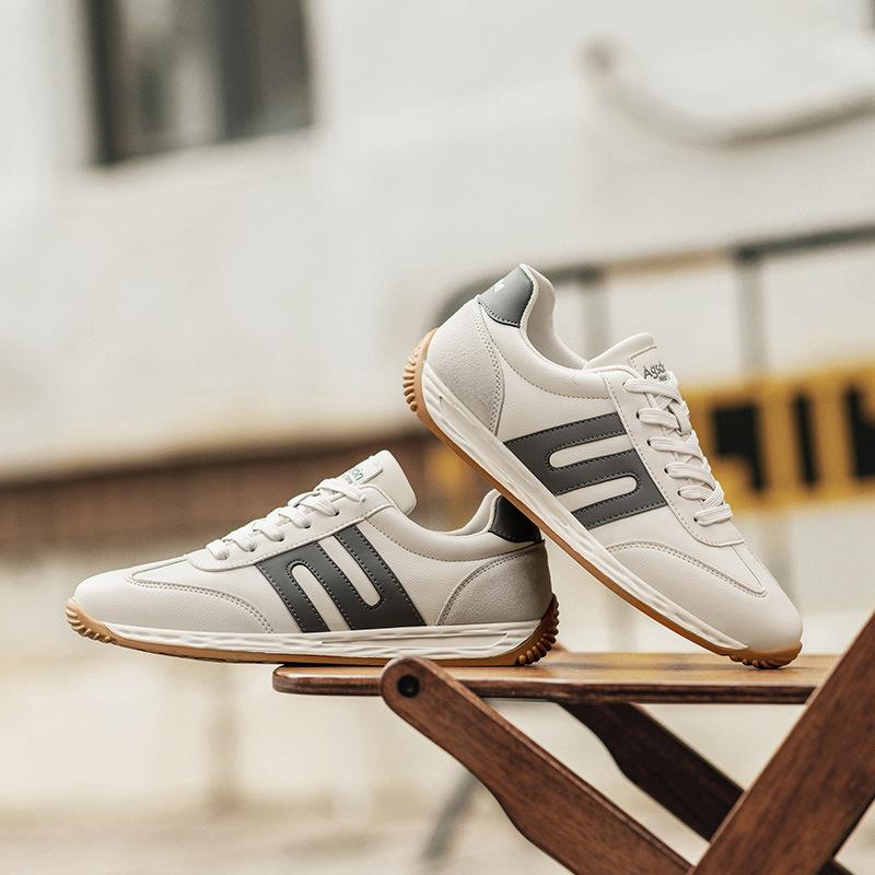 Frühlings-Herrenschuhe 2025 neue Plateau-Forrest-Gump-Schuhe lässige Board-Schuhe Herren Sommer atmungsaktive Leder-Sport-Trainingsschuhe