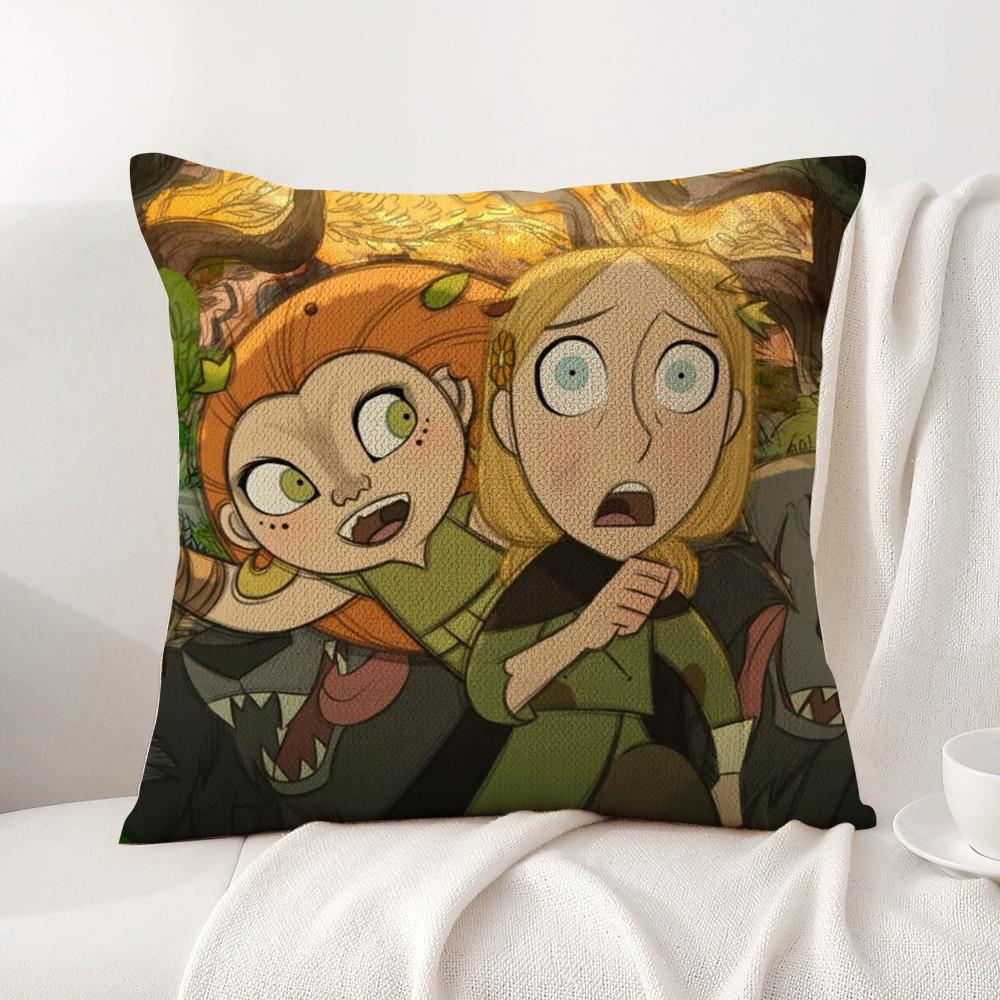 Ireland W-Wolfwalkers Cushion Cover Summer Coolness Linen Fabric Double-Sided Printing Pillow Case Sofa Home Decor Gift