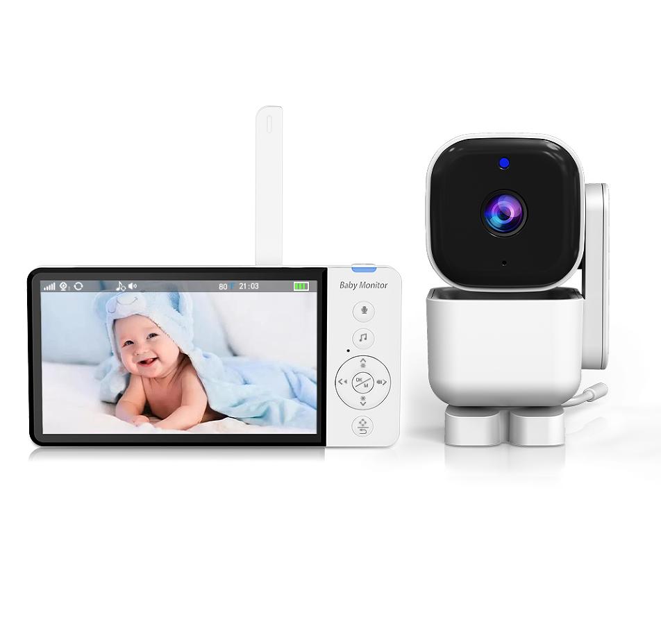 PSABM720 5-дюймовый аудионяня с IPS-экраном, обнаружением движения 2,4 ГГц, удаленной камерой VOX, двусторонней HD-аудиосвязью
