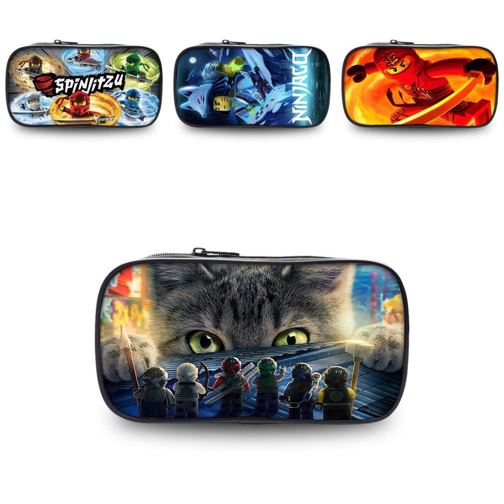 Ninjago Pencil Case For Students With Nylon Material And Storage Pocket