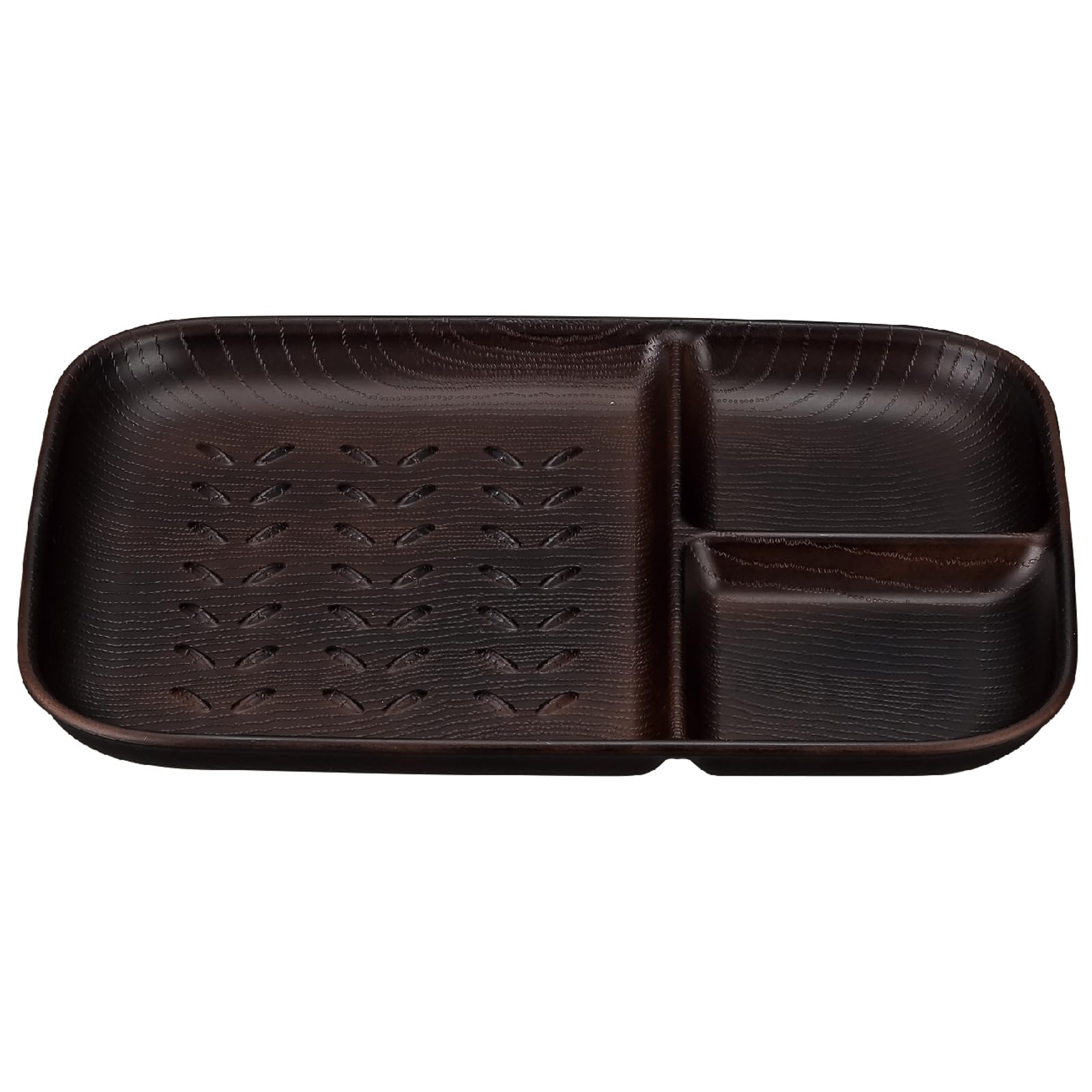 

Masakazu NH home Wood Grain Toast Plate Dark Brown H2 79680 (CC) Size Approx. W19.8 D2.6