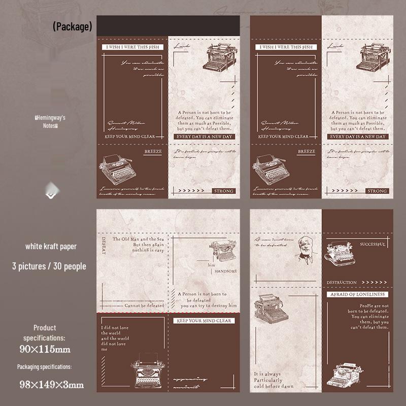 Beautiful Day Literary Theme Retro Headband Sticky Notes: Master s Series for Planner Decoration and Collage