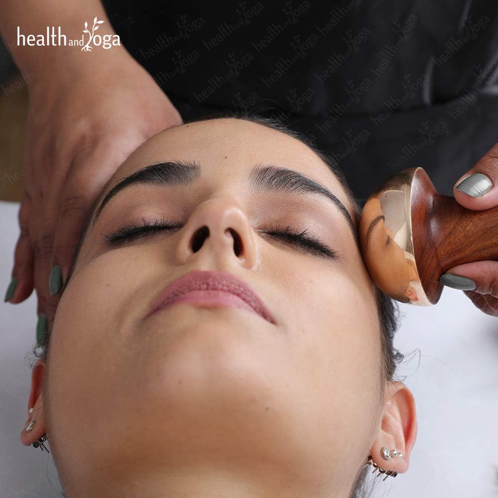 HealthAndYoga™ BronzLift Face Massager - Ayurveda Benefits of Bronze - Skin Luster (Single Dome)
