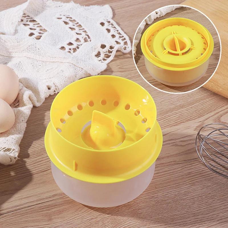 1pc Egg Yolk Separator, Transparent Kitchen Tool, Large Capacity