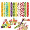 10Pcs Fruit Slap Bracelets Strawberry Slap Bracelets Wristbands Kids Boys Girls Gifts Happy Fruit Prizes Birthday Party Favors