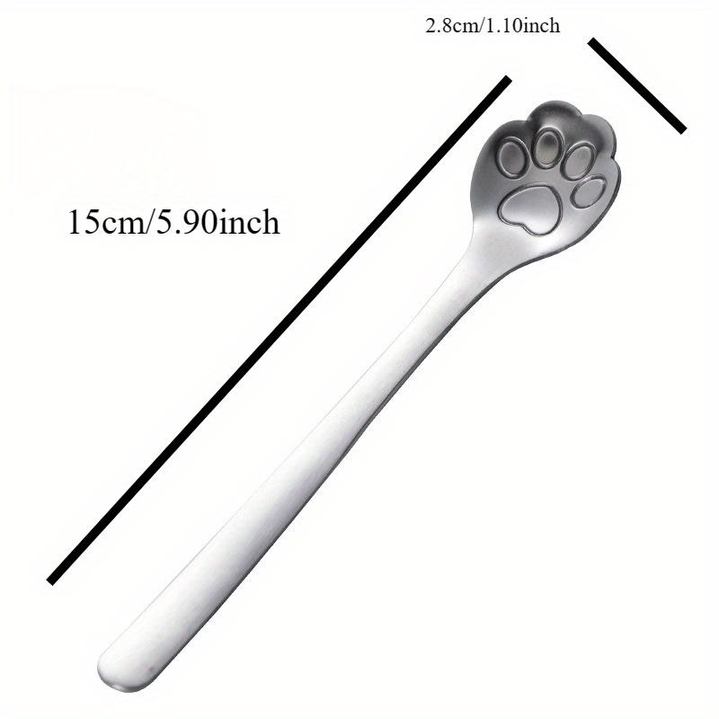 1PC Creative Cute Cat Claw Stainless Steel Spoon Hollow for Ice Cream Coffee Tea Dessert Spoon Kitchen Tableware Accessories