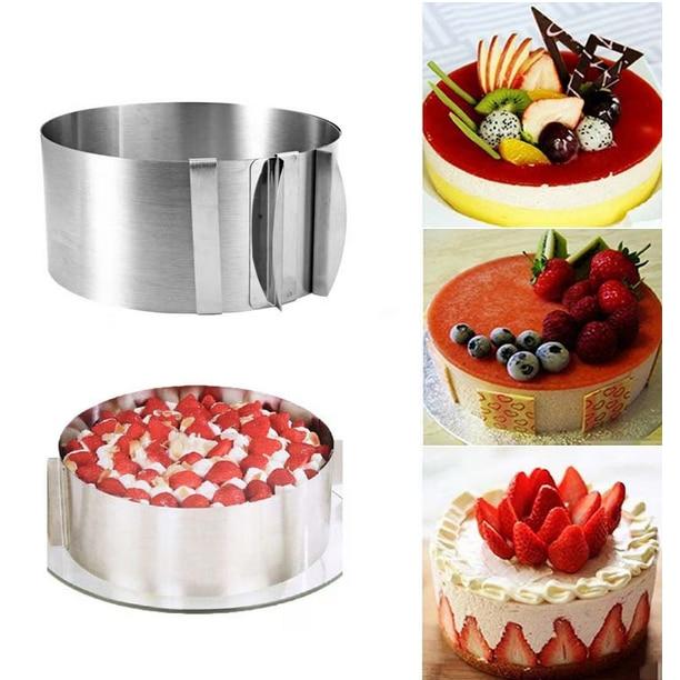 Adjustable Cake Cooling Rack Baking Decorating Rotating 2 Handles 16-30cm Adjustable 15cm Height TopBazar