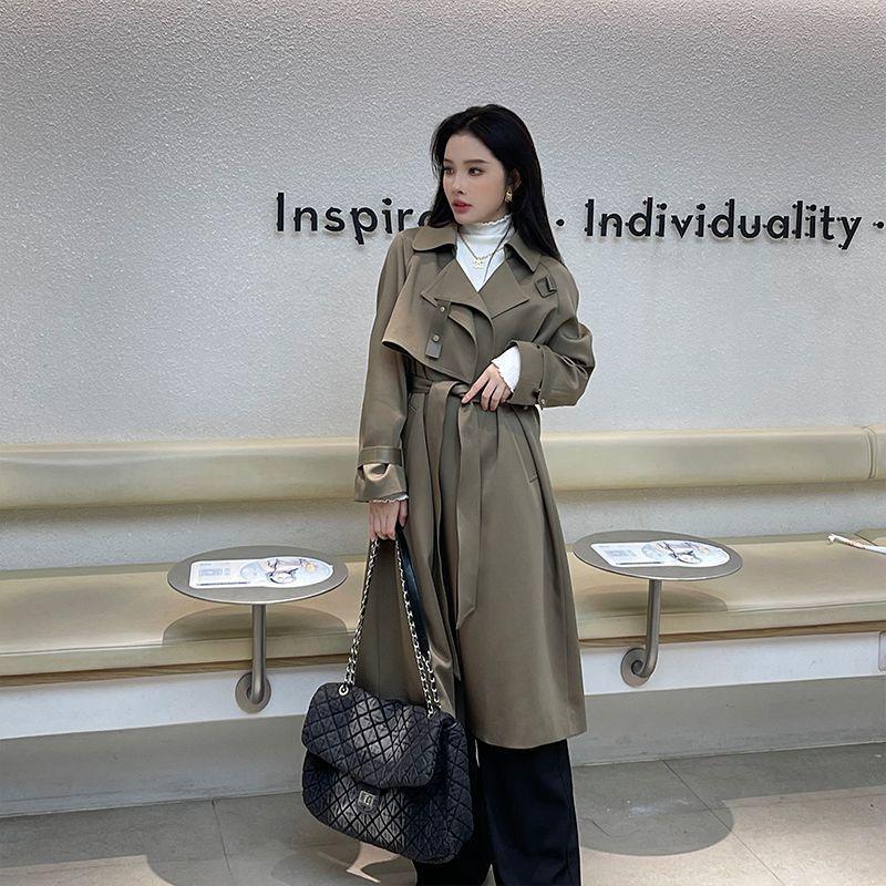 Women's 2025 Spring/Autumn Fashion Mid-Length Windbreaker Coat