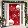 Colorful Christmas Door Casing Stretchy Fabric Curtain 200x90cm Festive Hanging Cloth Sticker For Holiday Season Home Decoration