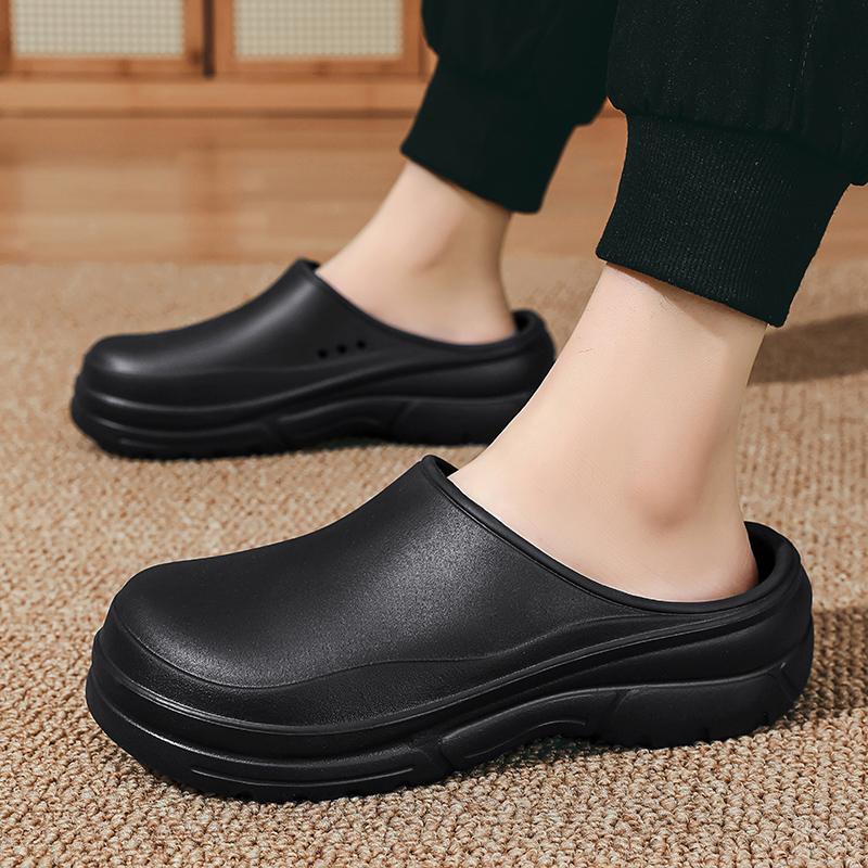 Fashion New Men's Outdoor Work Shoes Lightweight Platform Anti Slip Walking Large Summer Indoor Home Slippers for Women Chef Shoes