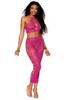 Pink Mesh Bra and Long Skirt Set Dg0485 Bee