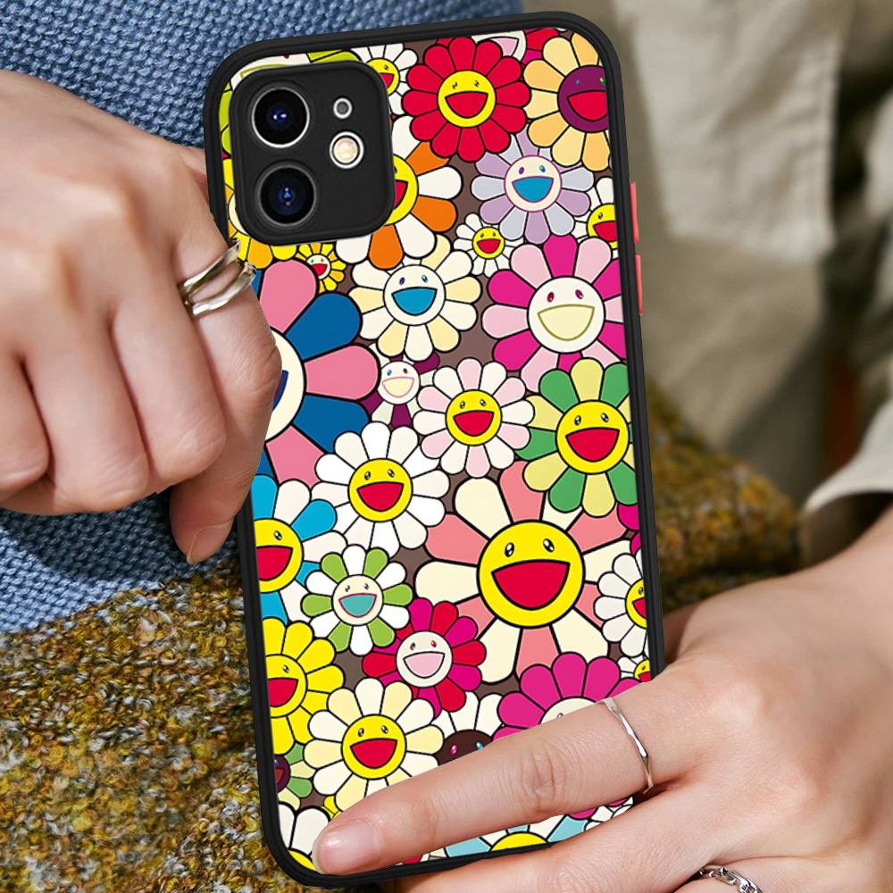 

Японский Artisti M-murakami T-takash Art Матовый Защитный Чехол Для IPhone 16 15 14 13 12 11 Pro Max X XS MAX Защитный Чехол iphone 14 pro