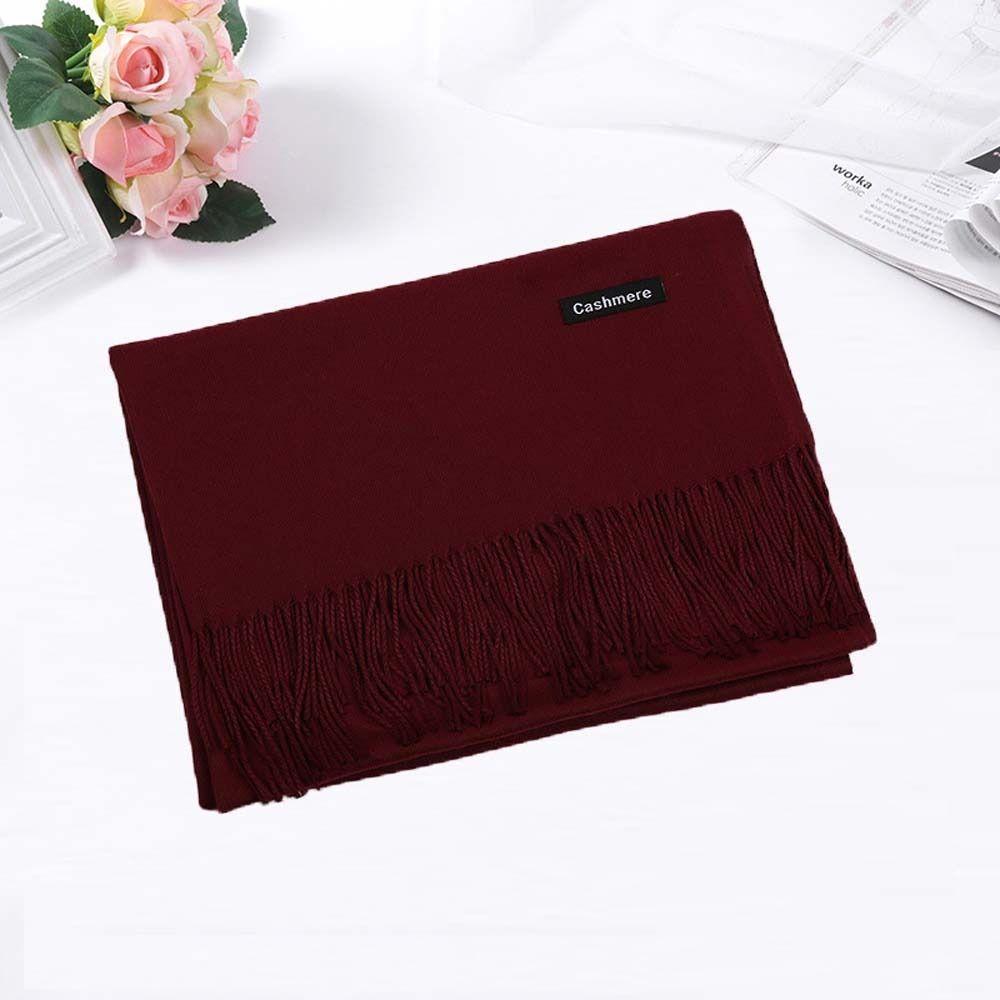 Wool Scarves Winter Neck Scarves Soft Pure Color Shawl Gifts Scarf  Ladies/Girls