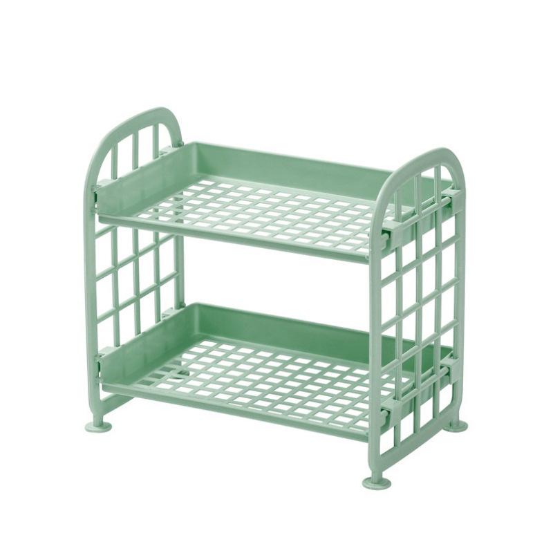 Double Layer Storage Rack for Desktop, Kitchen, Bedroom, Bathroom, and Office - Cosmetic Organizer Shelf.