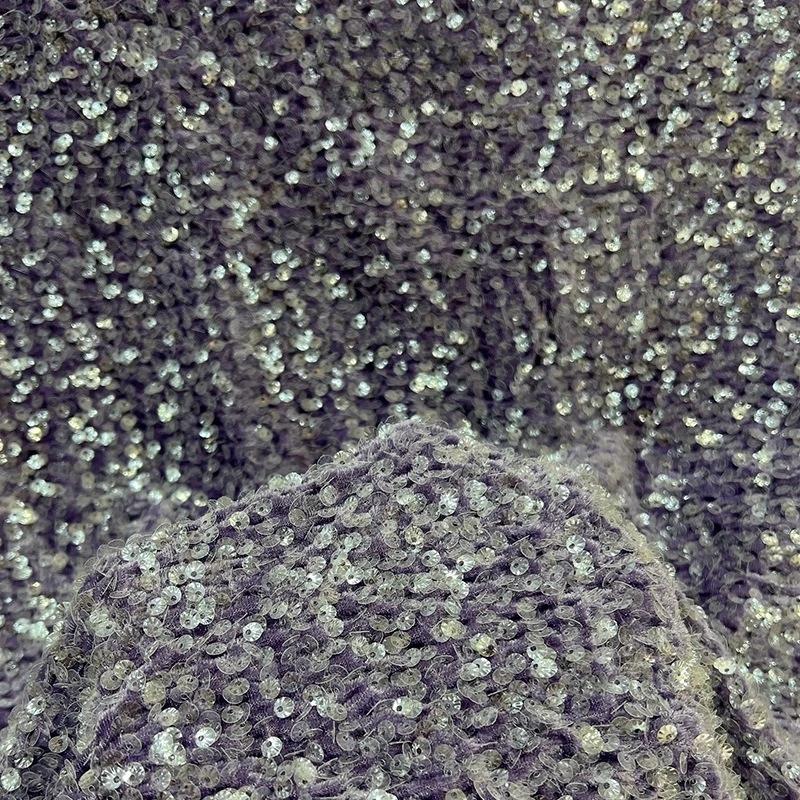 1/3 yard Colorful Shiny Sequin Fabric Oil Glossy Tulle Dress Wedding Dress Material Various Styles Home Clothing Embellishm