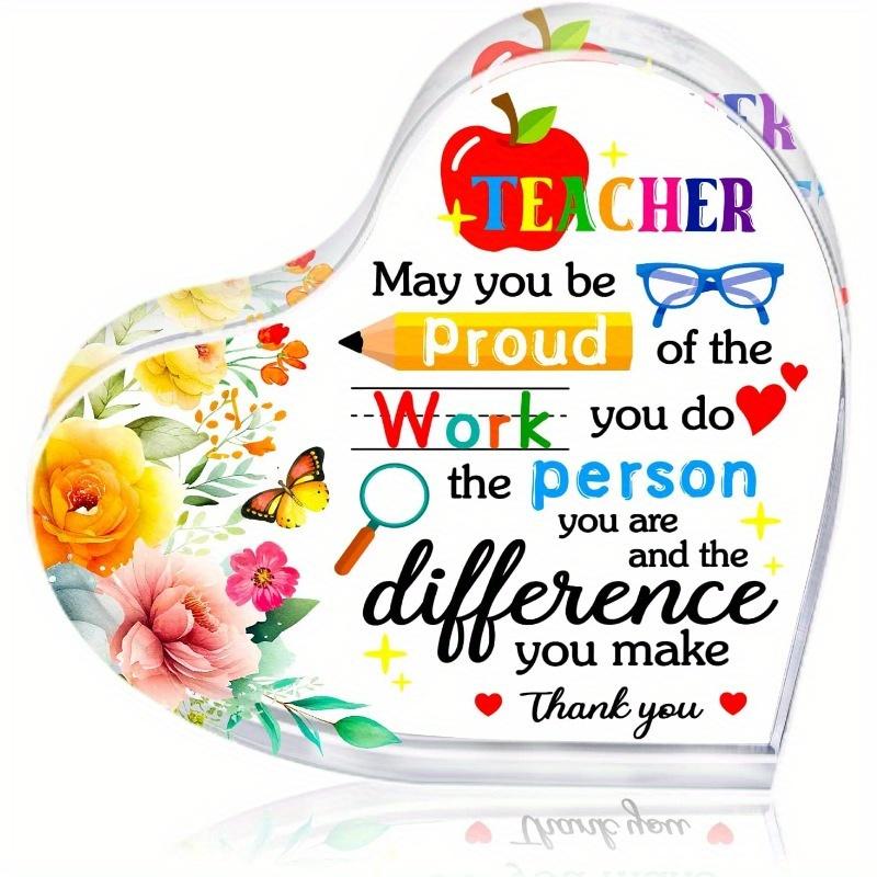 

Подарки благодарности для учителей-женщин, Привлекательное акриловое украшение для центра стола для класса чистый