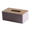 Square Napkin Holder Bamboo Cover Paper Storage Organizer Storage Box Tissue Box  Household