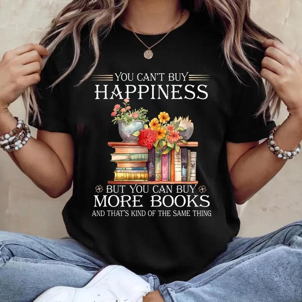 Reading Quote Tshirt Floral Book Graphic T ShirtWomen Humor Fashion T Shirts Casual Streetwear Tshirts Comfortable Breathable