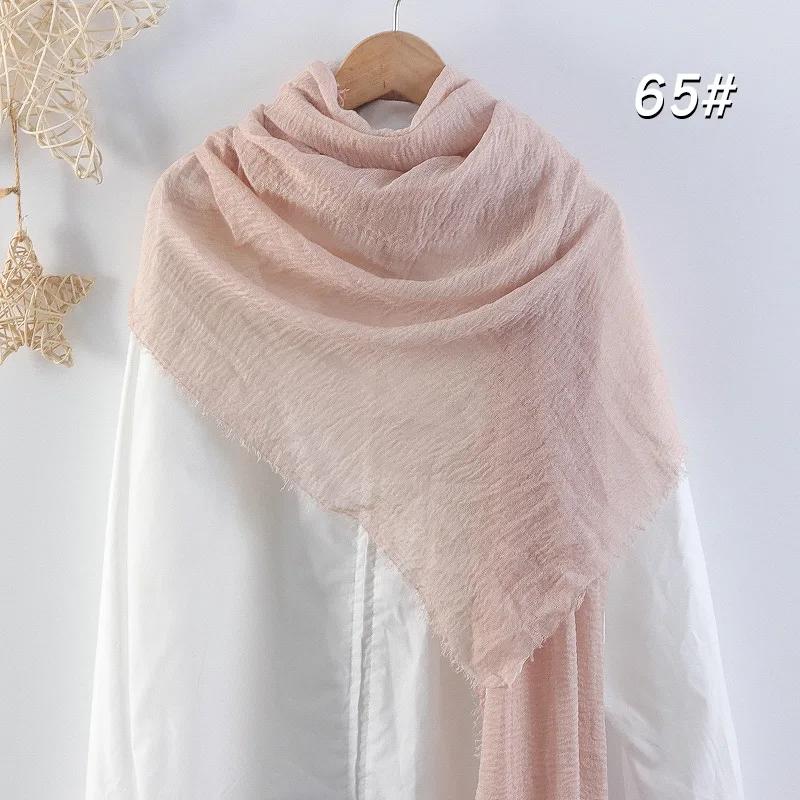 90x180cm Solid Colors Cotton Linen Large Scarf Black White Beige Red Blue Pink Purple Green Yellow Orange Scarves