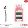 Black Steel Wire Hair ClipsHair Accessories Flow-painted One-piece Clips Small Hair Clips for Girls' Broken Hair