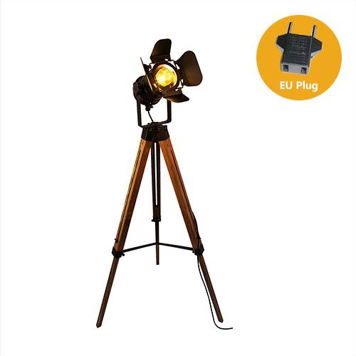 

Ретро светодиодный деревянный напольный светильник-тренога, американский напольный светильник для спальни, гостиной, напольный светильник, регулируемый напольный светильник, домашний декор