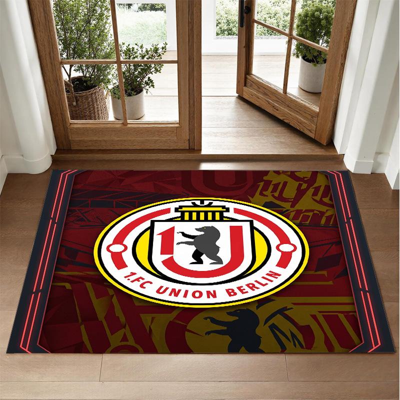 Union Berlin FC Design Kristall-Samt-Teppich Weich Dekorative Matte für Schlafzimmer Eingang