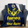 1pc Fenerbahçe Spor Kulübü Blanket with Custom Name, Gift, for Men and Women, Soft Blanket, Good for Sofa Bed Couch Travel, Lightweight Flannel Blanke