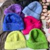 1 PCS Fashionable Rabbit Fur Bear Women's Soft Warm Fur Winter Hat Women's Wind Cap LXY
