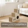 Cardboard Cat House Multi-Level Condo Replaceable for Cats