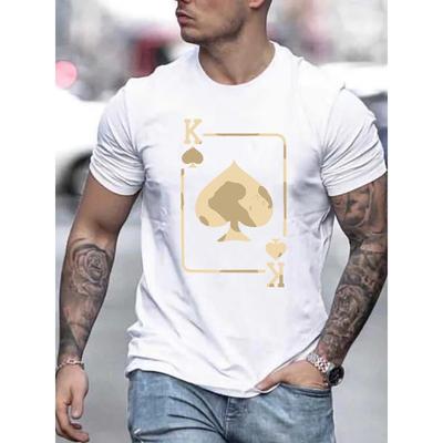 Europäische Größen Sommer Herren Mode Print Kurzarm T-Shirt
