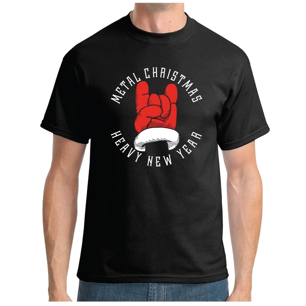 Metal Christmas Heavy New Year T-SHIRT - ROCK Santa THRASH FUNNY CHRISTMAS TEE