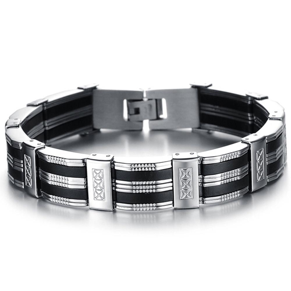 

Stainless Steel Bracelet & Bangle 210mm Men s Jewelry Strand Rope Charm Chain Wristband Men s Bracelet