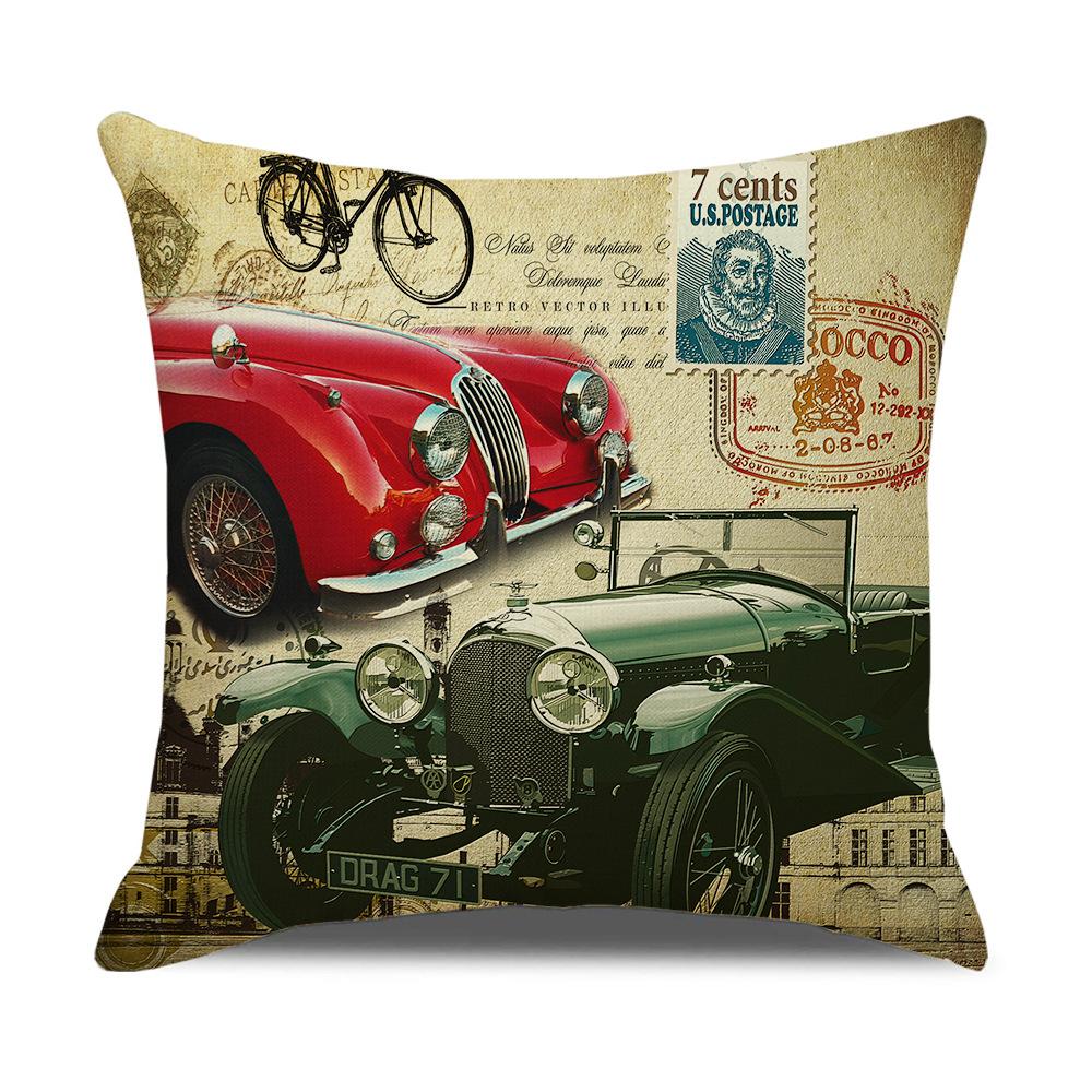 

Подушка Нордический Британский Стиль Ин Льняная Наволочка Диванная Подушка Квадратная Подушка Железная Башня 45 * 45Cm (without pillow core)