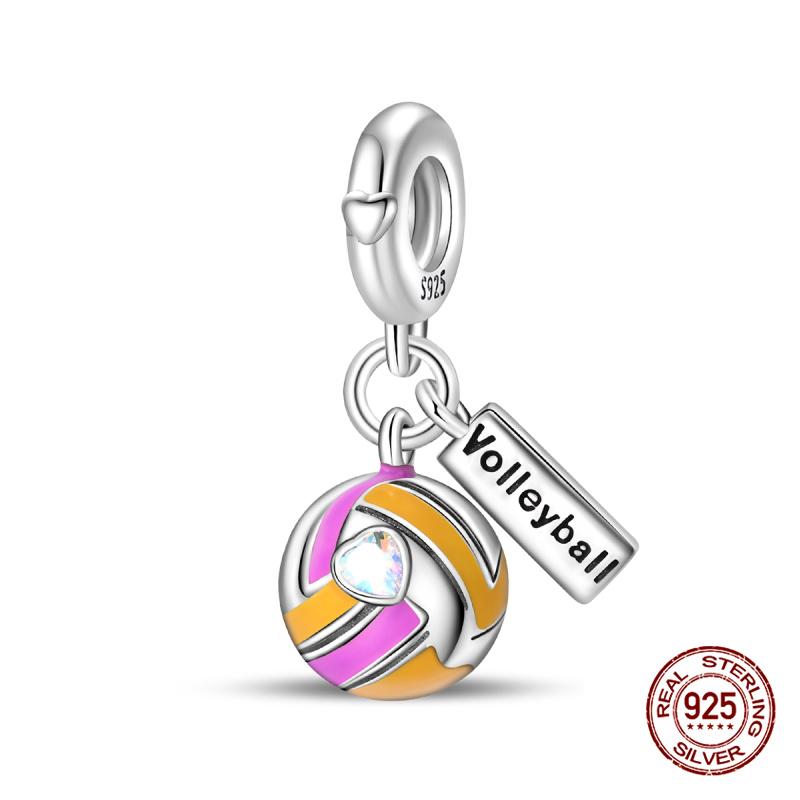 Original Charms Copper Summer Coconut Grove Holiday Charm Fits 3Mm Original Bracelet For Women Diy Jewelry Gifts New In