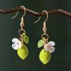 Acrylic Dangle Earrings Flower Fruit Hooks Earring Fashion Lemon Shaped Necklace  Summer