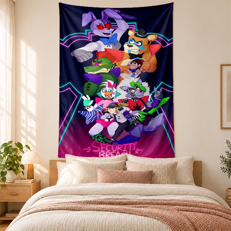 Tapestry Five Nights at Freddy's di alta qualità per decorare le pareti del soggiorno, della camera da letto, del dormitorio, ideale come decorazione murale per la camera da letto o come regalo di festa