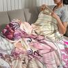 anime w-WataNare renako amaori Ajisai Sena Mai Oduka Flannel warm soft plush blanket for sofa living room bedroom travel gift